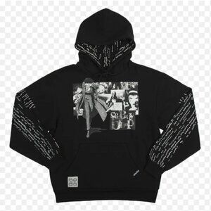 Atsuko Unisex Women's Size XS Cowboy Bebop 90's Anime Black White Hooded Sweater